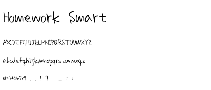 homework smart font